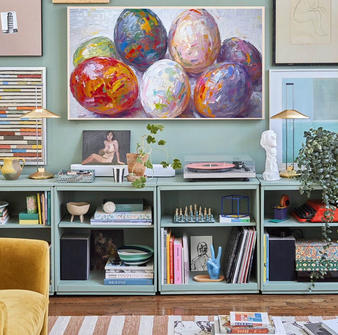 Modern Abstract Easter Egg Art Print, Spring Decor - Image 4