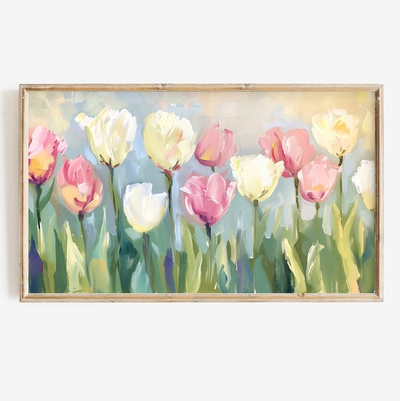 Spring Tulip Easter Pastel Floral Art Print