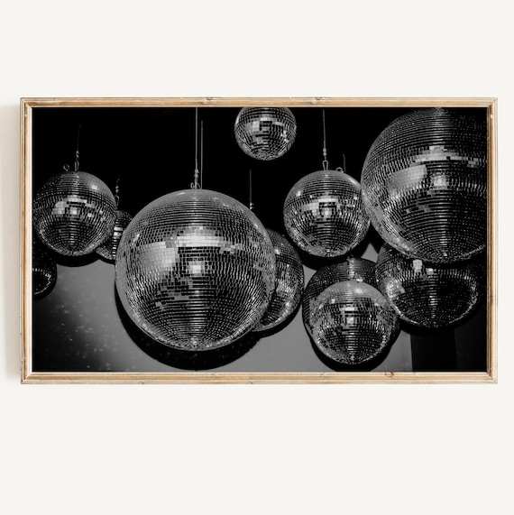 Disco Ball Silver Birthday or New Year Art Print