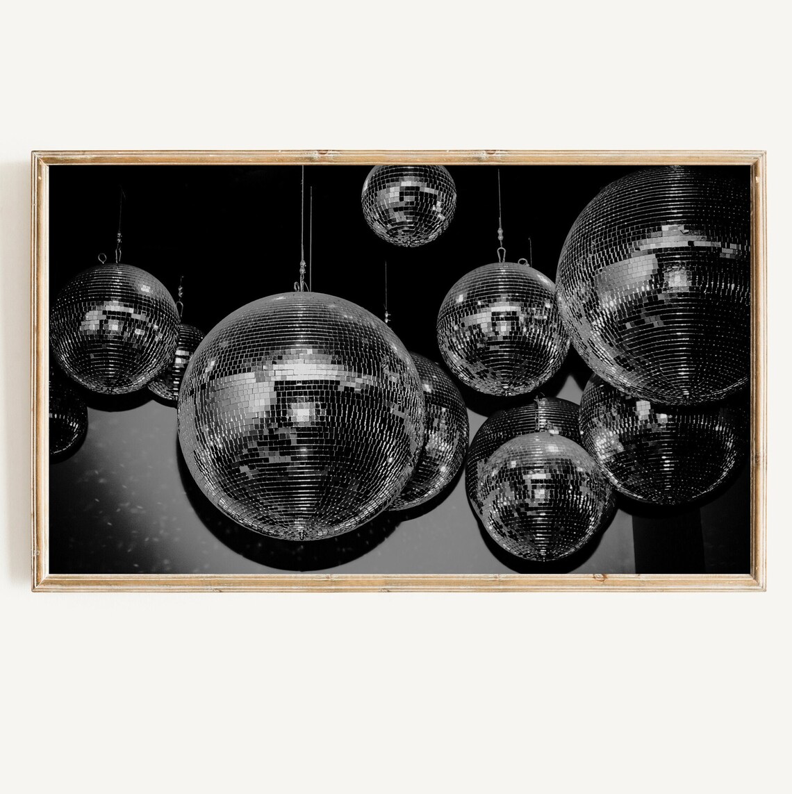 Disco Ball Silver Birthday or New Year Art Print