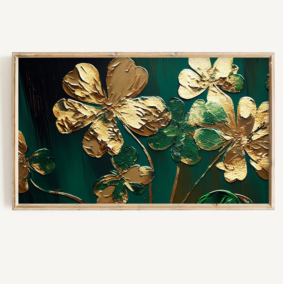 St. Patrick's Day Abstract Clovers Art Print