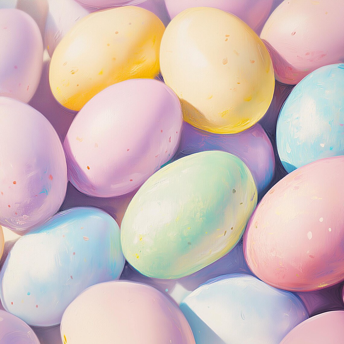 Pastel Easter Egg Painting, Colorful Spring Backdrop - Image 3