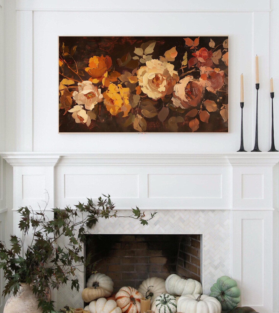 Fall Florals Autumn Flower Decor, Victorian Art Print - Image 3