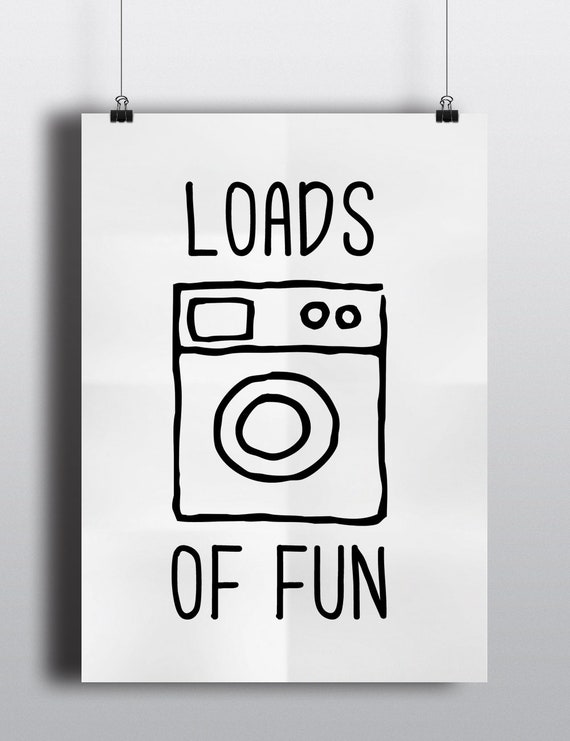Funny Laundry Sign Laundry Room Wall Art College Apartment Decor Laundry Room Prints Washing Machine Prints College Student Gift Print