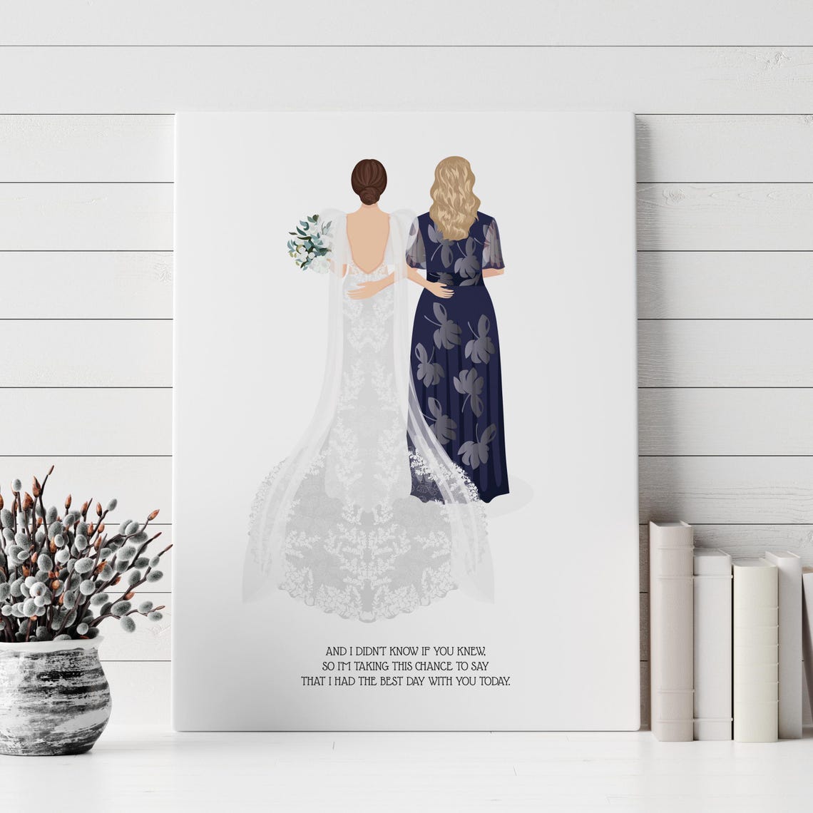 Mother Of The Bride Personalized Custom Wedding Portrait Poster - Image 2