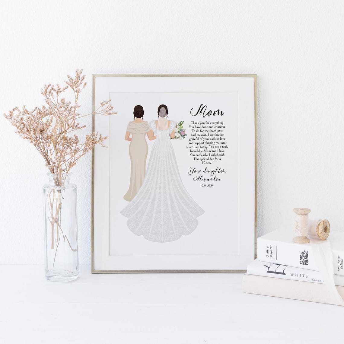 Custom Mother Of The Bride Print Poem From Daughter To Mom Mother Of The Bride Gift Mother Of The Bride Portrait Wedding Poem Keepsake - Image 5