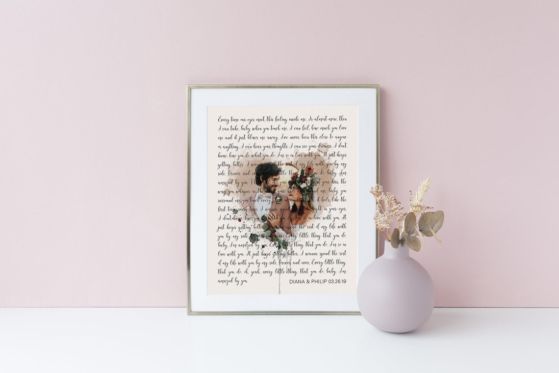 Amazed Lonestar Song Lyrics Wedding Photo Personalized Poster - Image 6