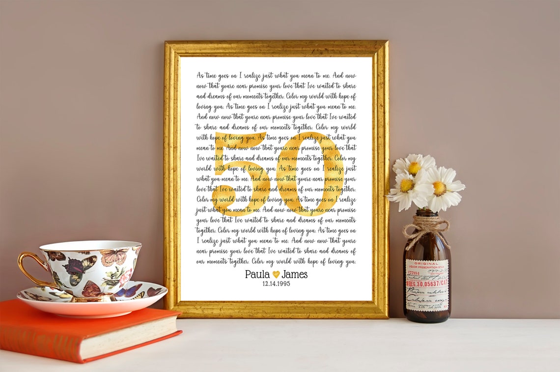Golden 50th Anniversary Song Lyrics Number 50 Poster Paula James - Image 3