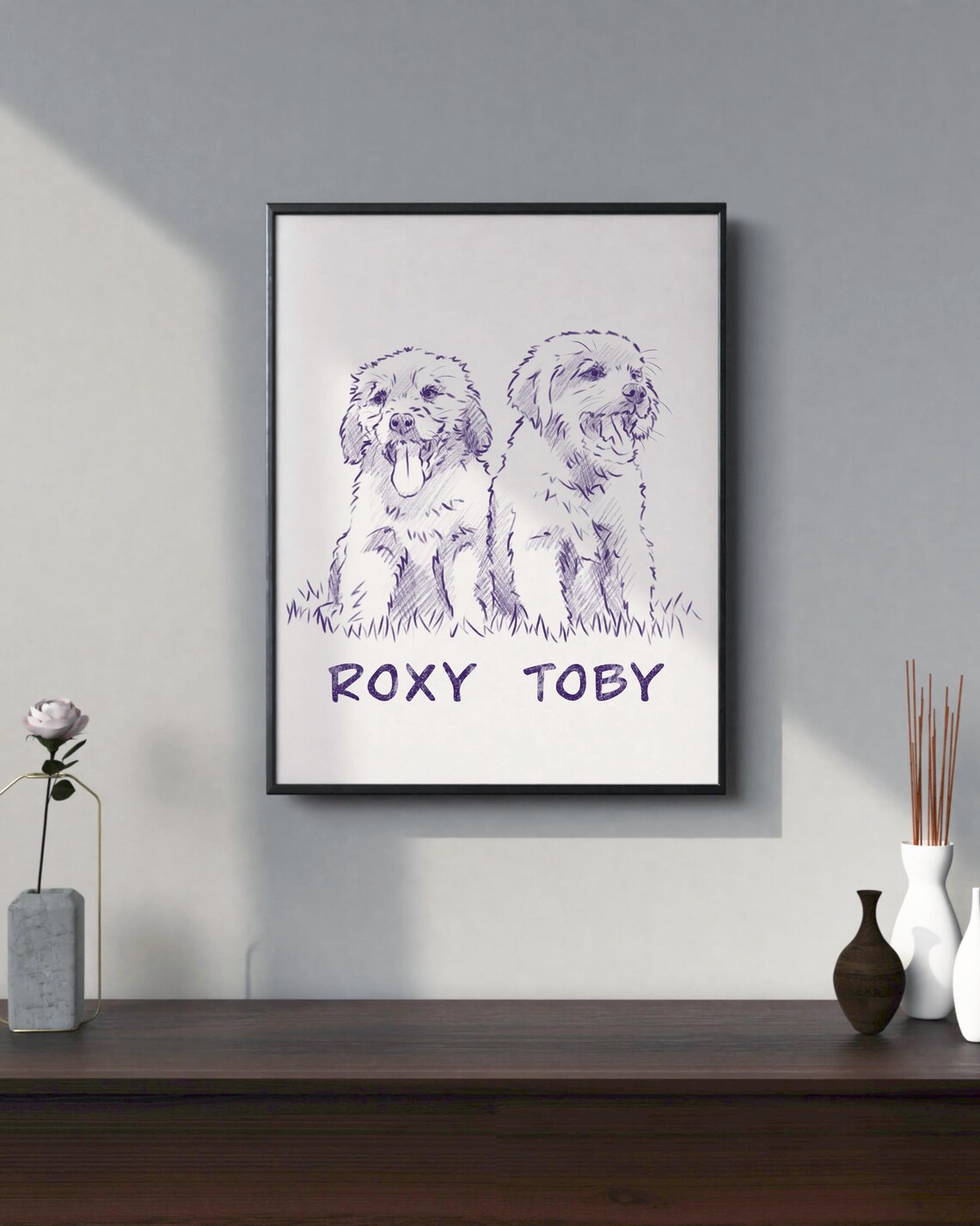 Custom Pet Painting Dog Portrait, Pet Remembrance Gift - Image 2