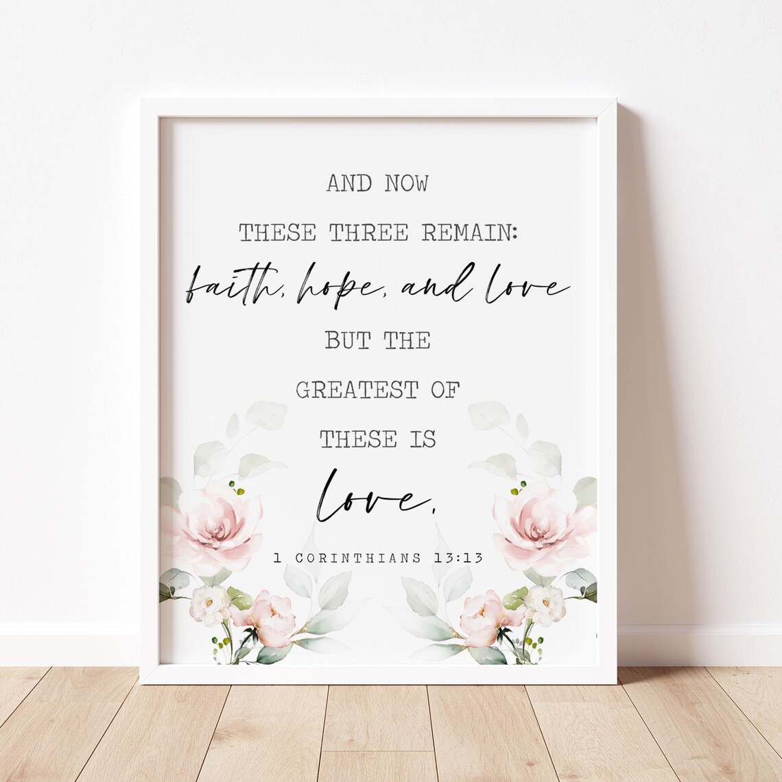 Faith Hope Love Corinthians 13 13 Greatest Of These Is Love Wall Art