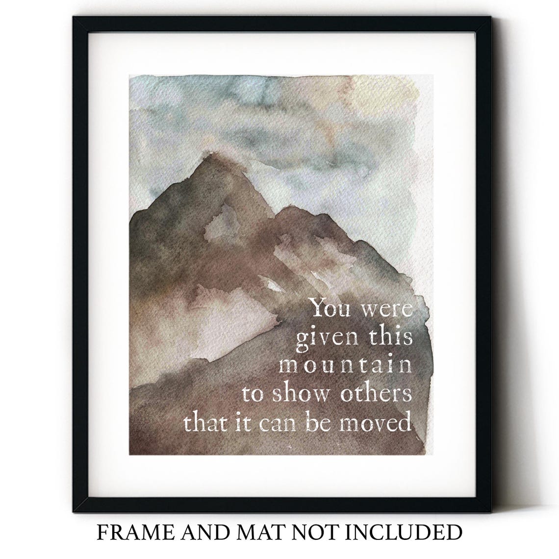 Move Mountains Motivational Quote Wall Art Inspirational Words Positive Affirmation Uplifting Encouraging Art - Image 2