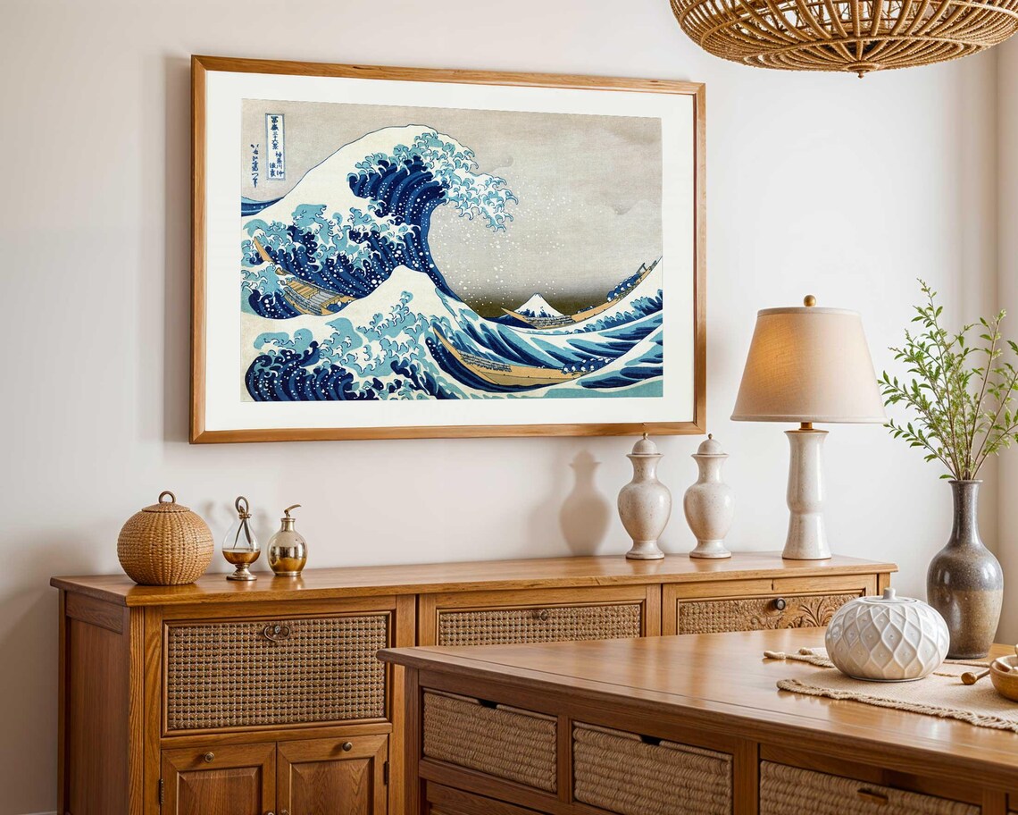 Katsushika Hokusai, The Great Wave of Kanagawa Art Print - Image 3
