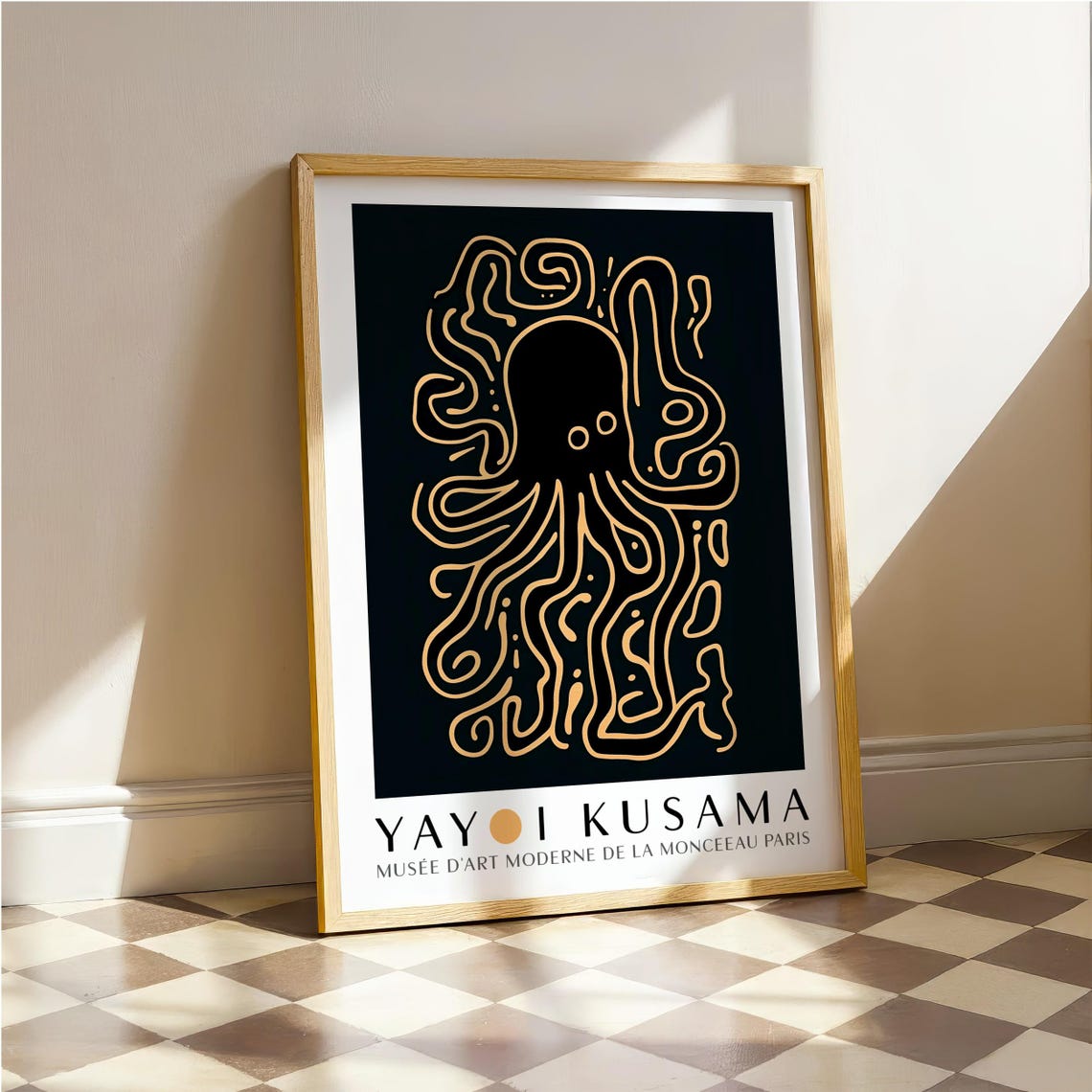 Yayoi Kusama Abstract Octopus Wall Art Bedroom Koi Fish Poster Octopus Poster Octopus Print Kusama Inspired Octopus Print