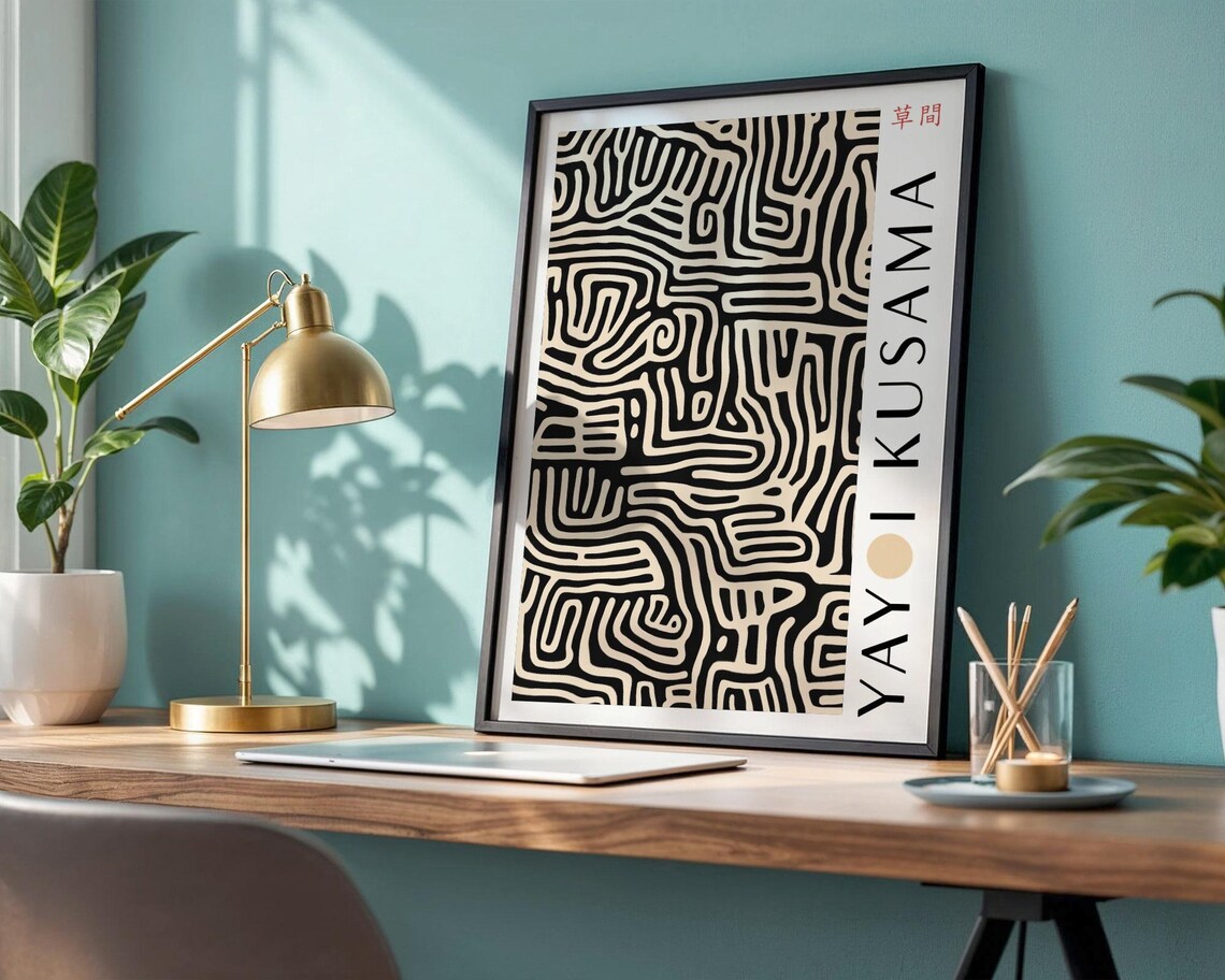 Yayoi Kusama Pattern Abstract Wall Art Modern Bedroom Poster Luxury Home Decor Abstract Pattern Poster Kusama Inspired Print - Image 4