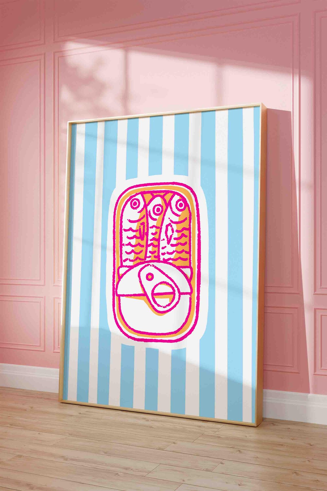 Sardine Tin Vintage Poster Print, Maximalist Kitchen Art