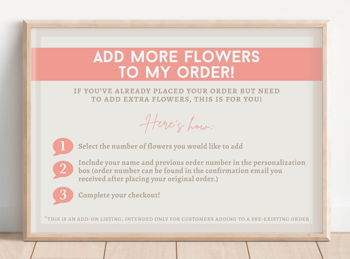 Add Extra Flowers - Custom Floral Print