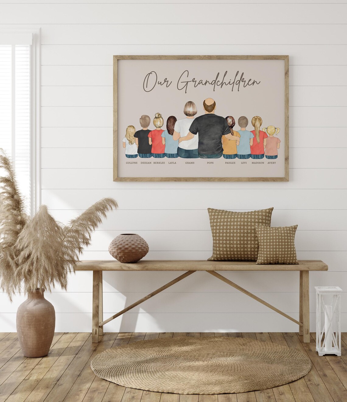 Personalized Our Grandchildren Grandparents Portrait Names Poster - Image 2