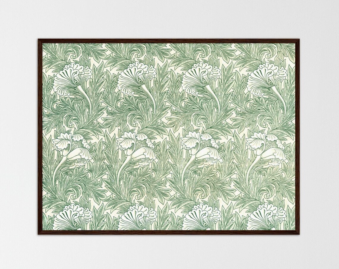 William Morris Botanical Poster, Boho Decor