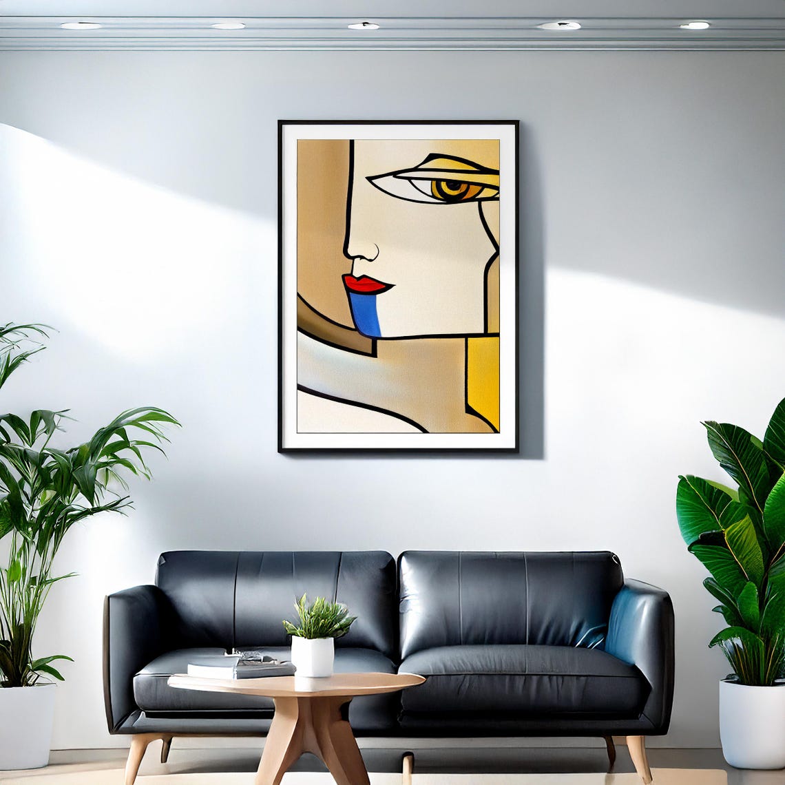 Helen Abstract Cubism Inspired Artwork Print Modern Minimalist Wall Art Picasso Style Painting Unique Art Gift Home Decor Etsy Art - Image 2