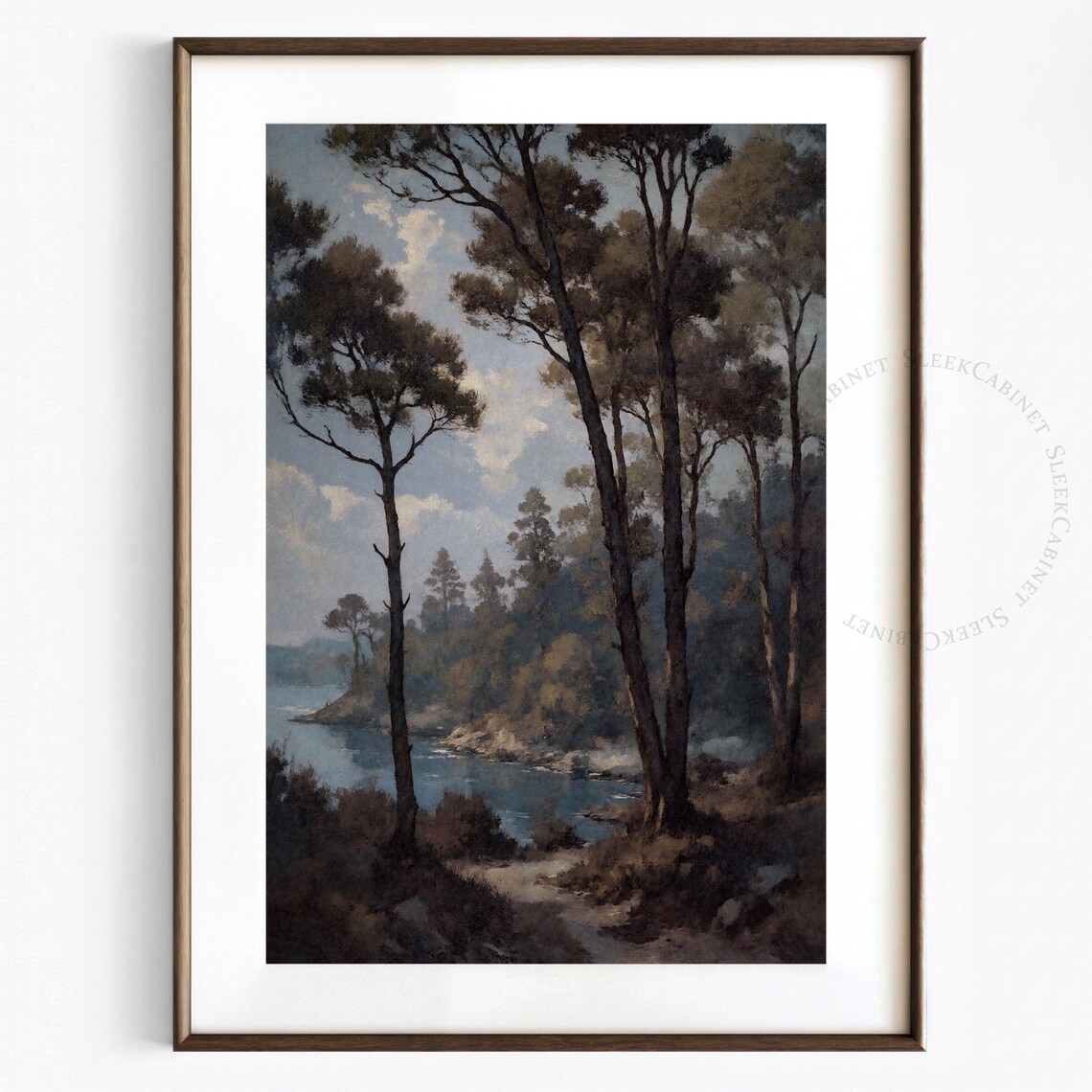 Coastal Forest Landscape Vintage Style Art Print - Image 2