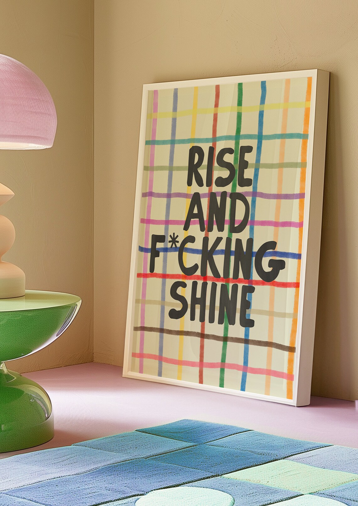 Rise And Fking Shine Motivational Typography Art Print - Image 2