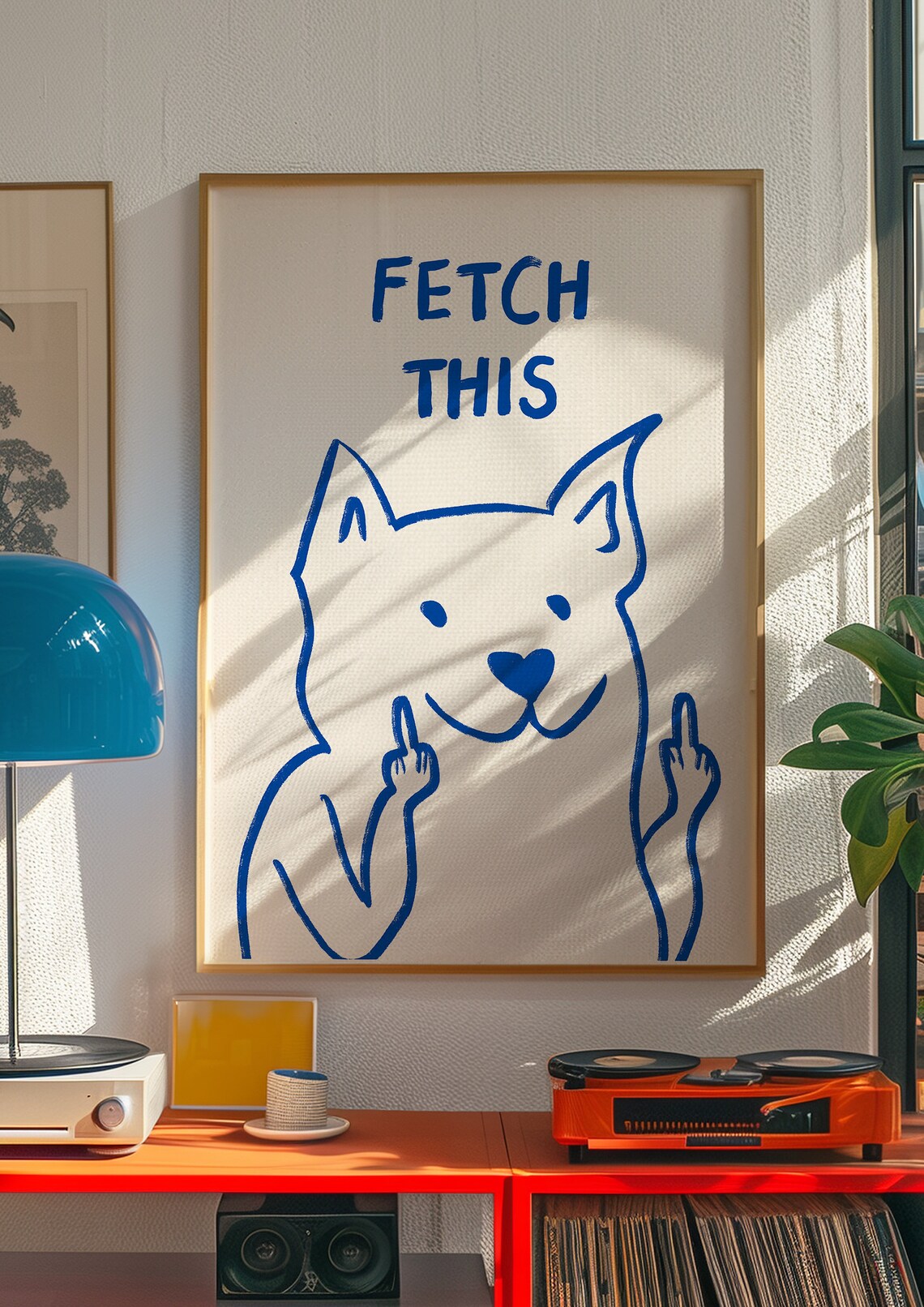Fetch This Dog Art Print, Y2K Funny Animal Poster - Image 3
