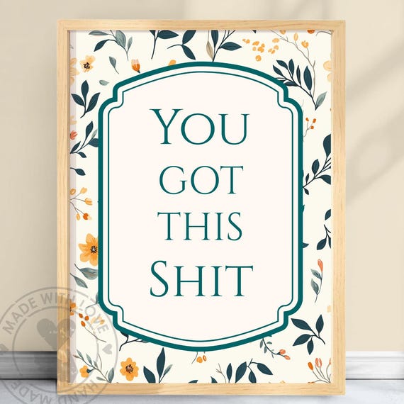 You Got This Shit Light Poster Positive Quote Print For Dorm Room Empowerment Funny Cat Art Decor Ygtslght