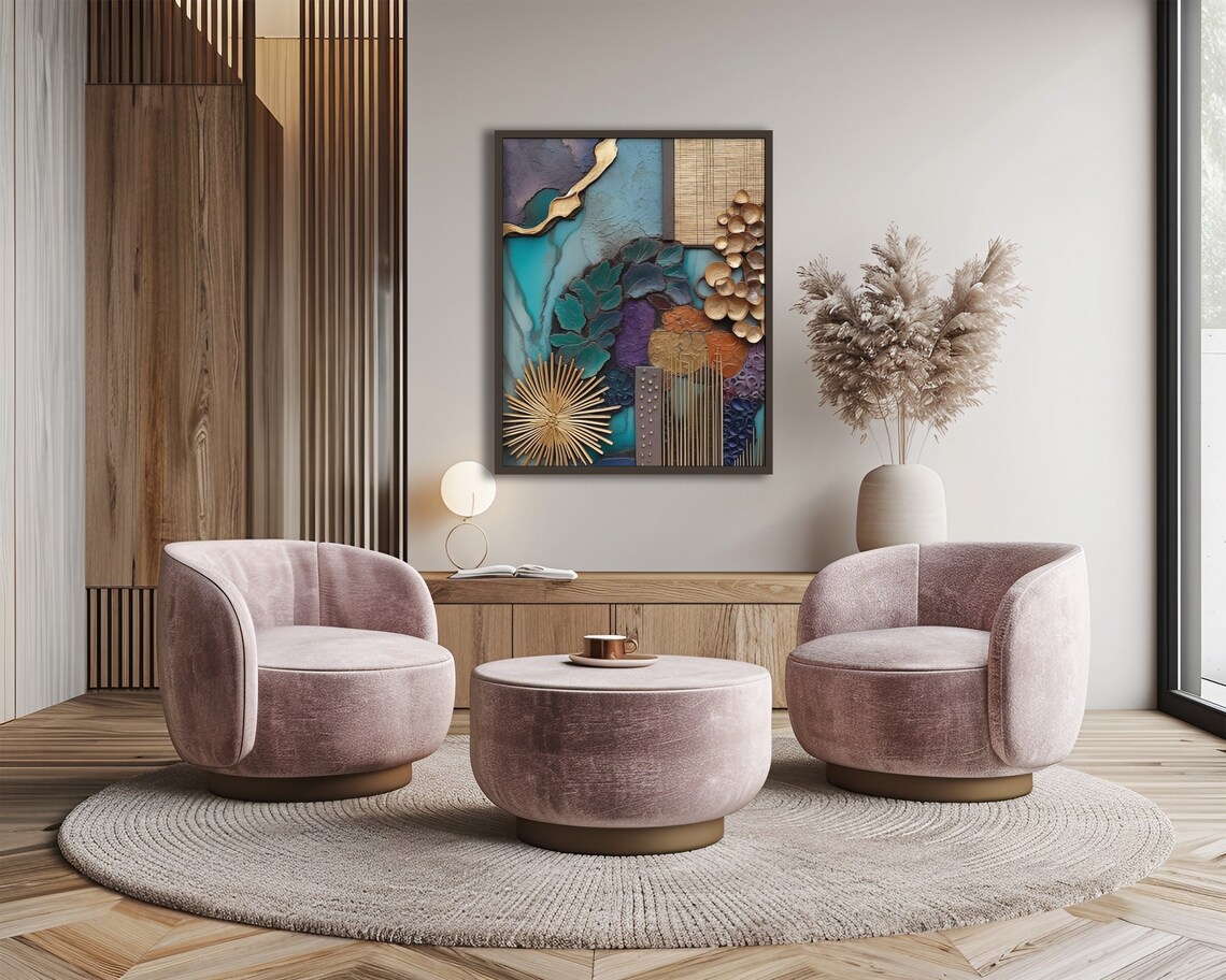 Abstract Boho Botanical Art Print, Bedroom Decor - Image 4