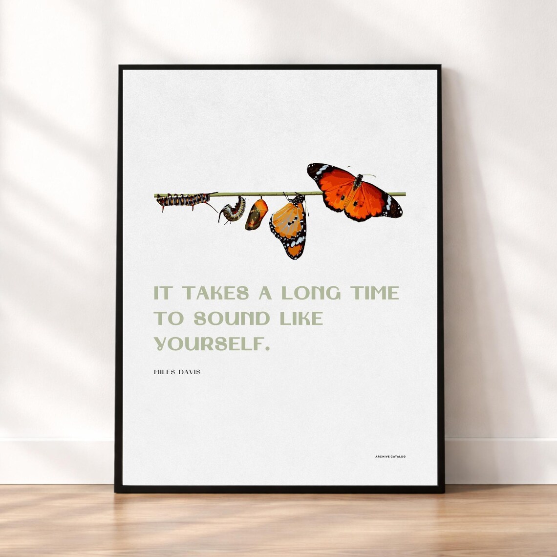 Miles Davis Quote Butterfly Poster Print