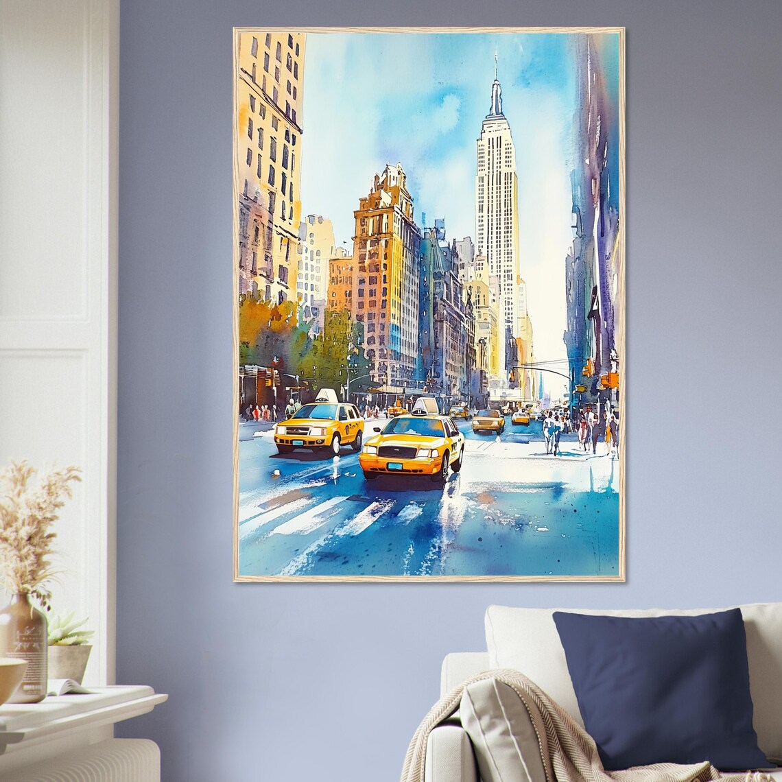 New York Times Square Watercolor Travel Poster - Image 3