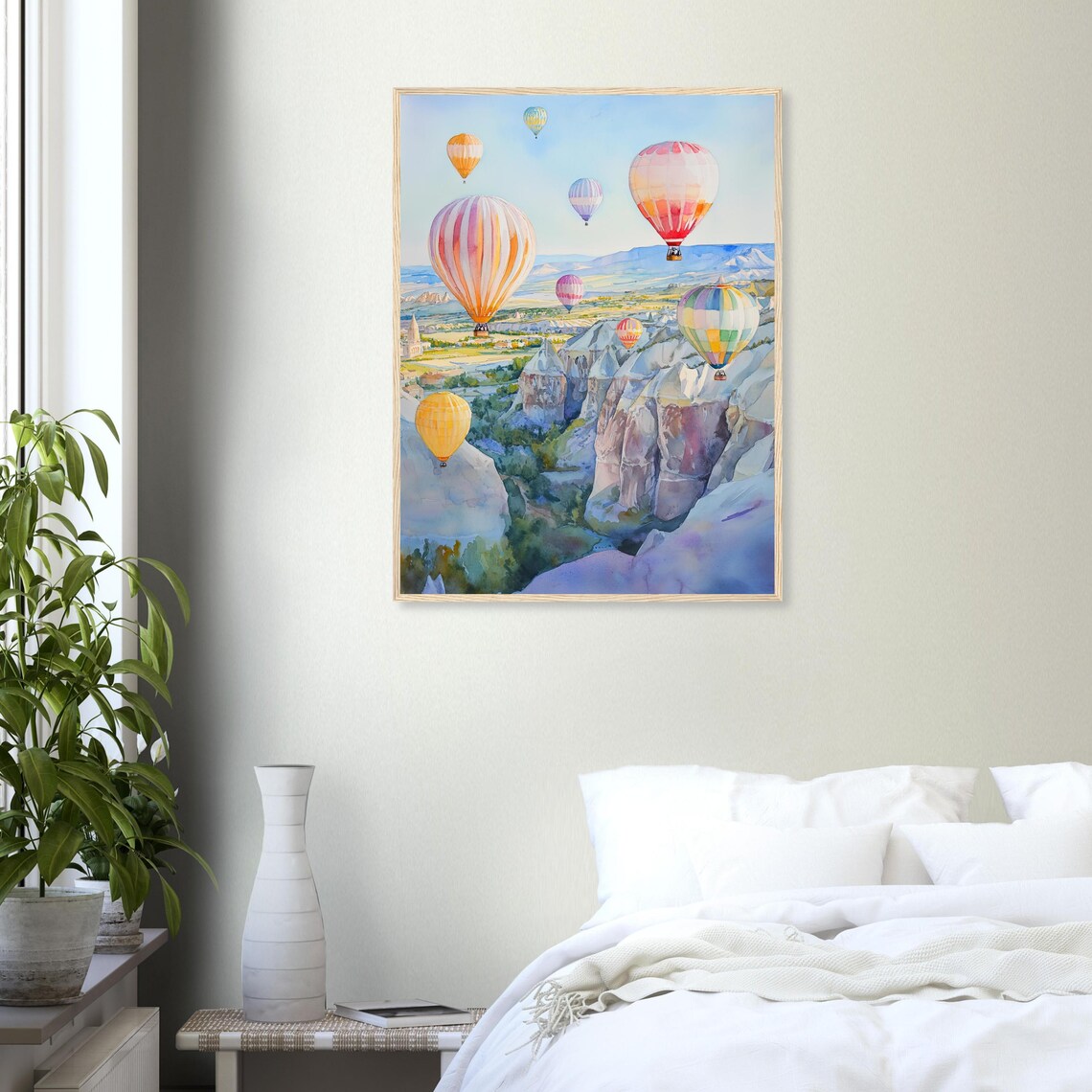 Cappadocia Watercolor Travel Poster, Turkey Landscape - Image 2