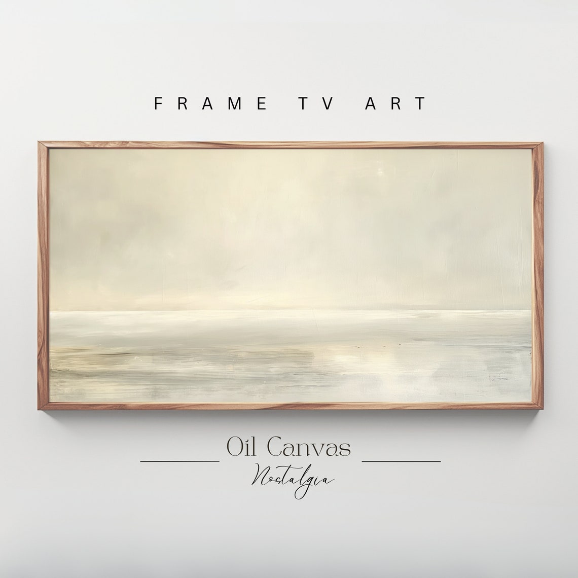 Frame Tv Art Moody Abstract Oil Painting Minimalist Earth Tone Decor Rustic Wall Art