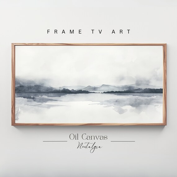Frame Tv Art Vintage Beach Watercolour Painting Summer Sea Art Ocean Frame Tv Art Blue Nautical Seascape