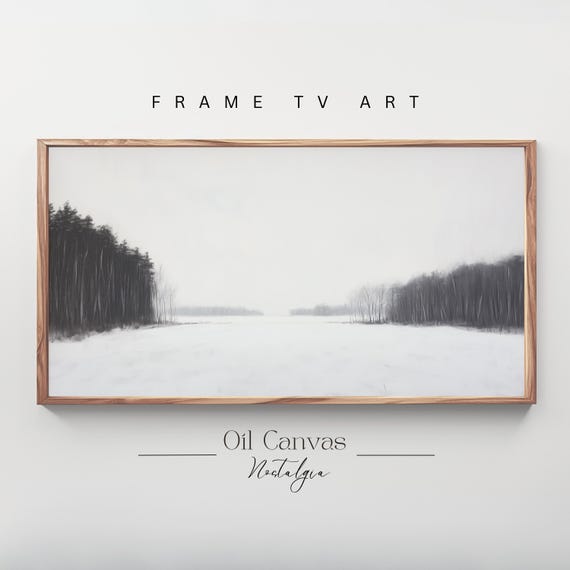 Frame Tv Art Winter Moody Abstract Minimalist Art