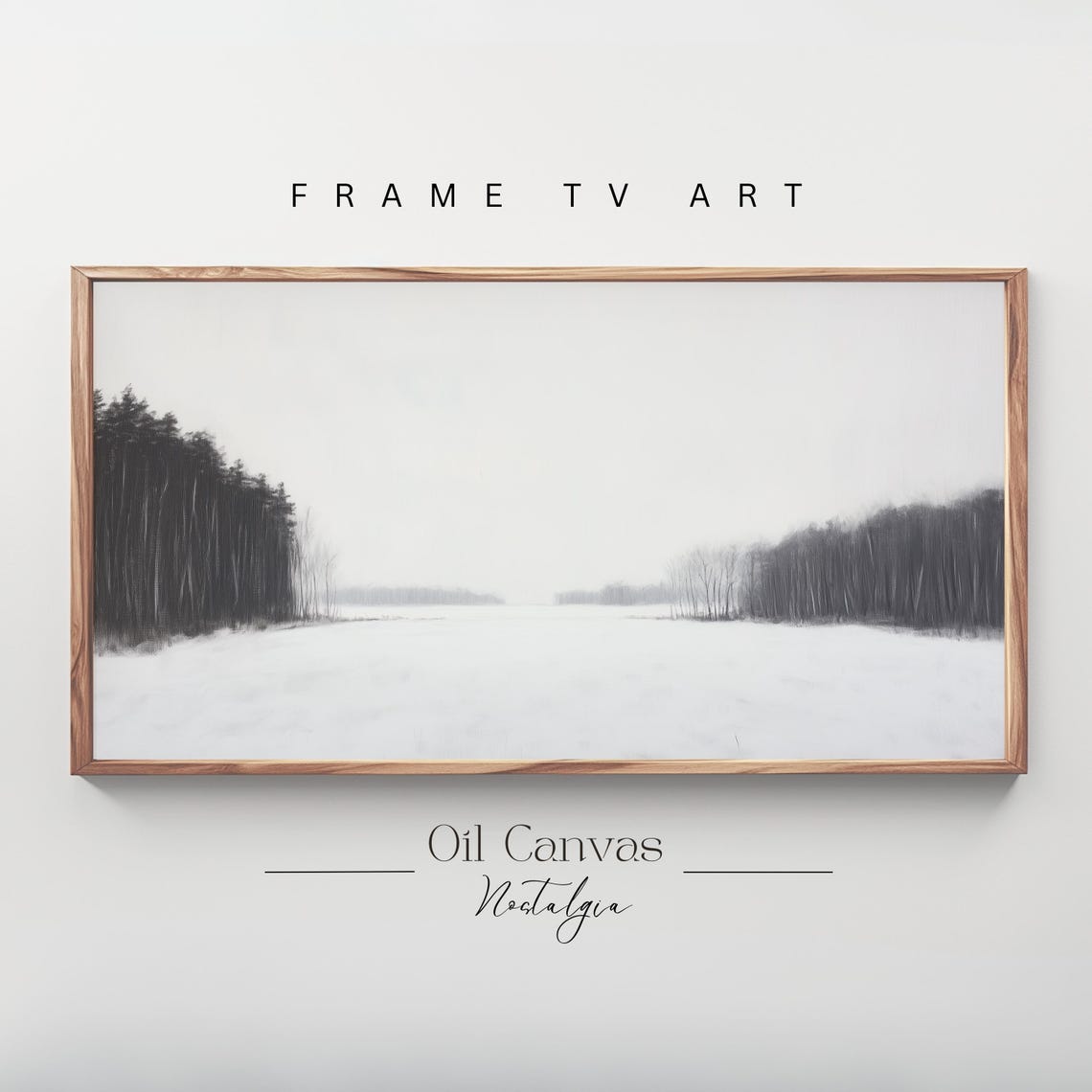 Frame Tv Art Winter Moody Abstract Minimalist Art