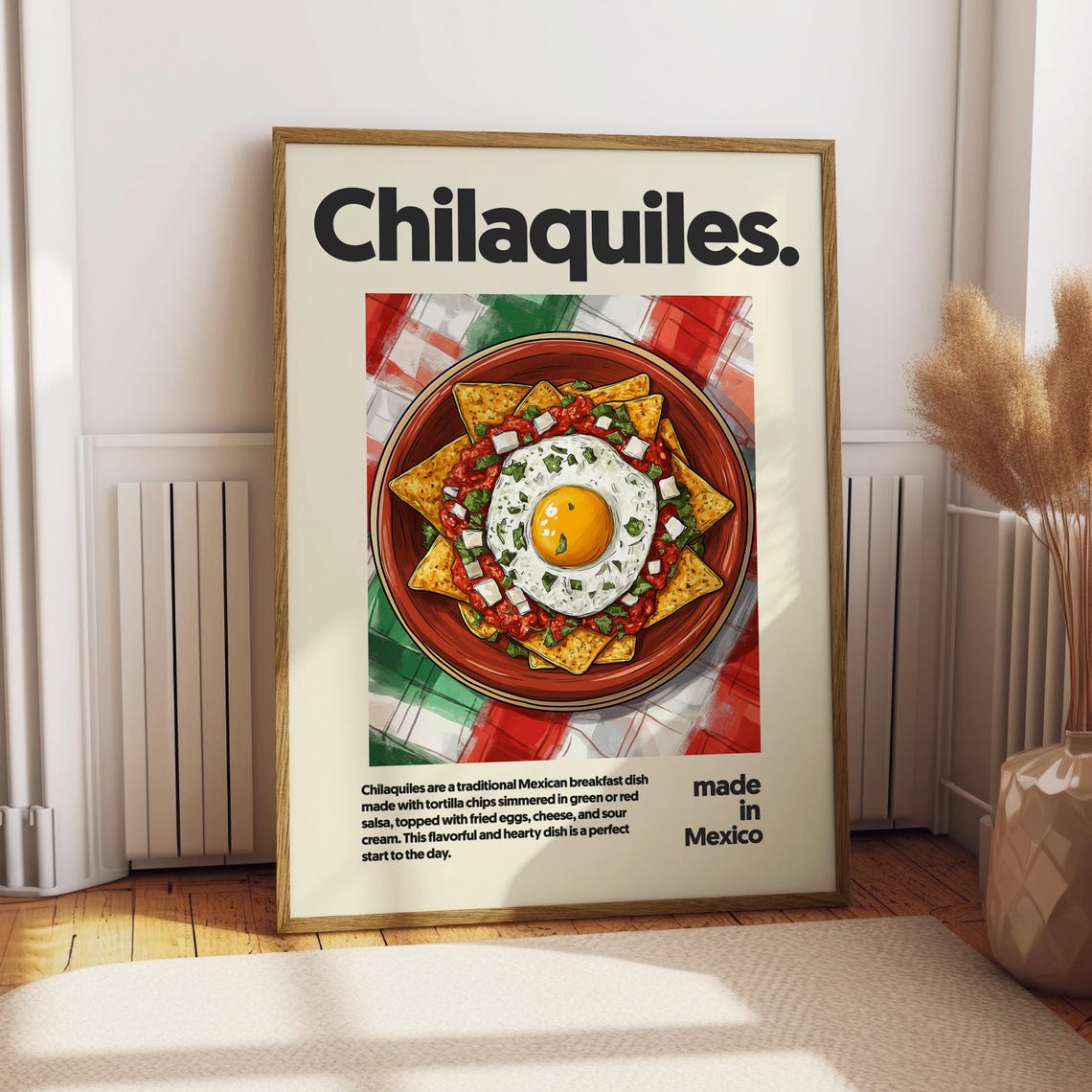 Chilaques Poster Food Kitchen Decor Print Mexican Wall Art Cuisine