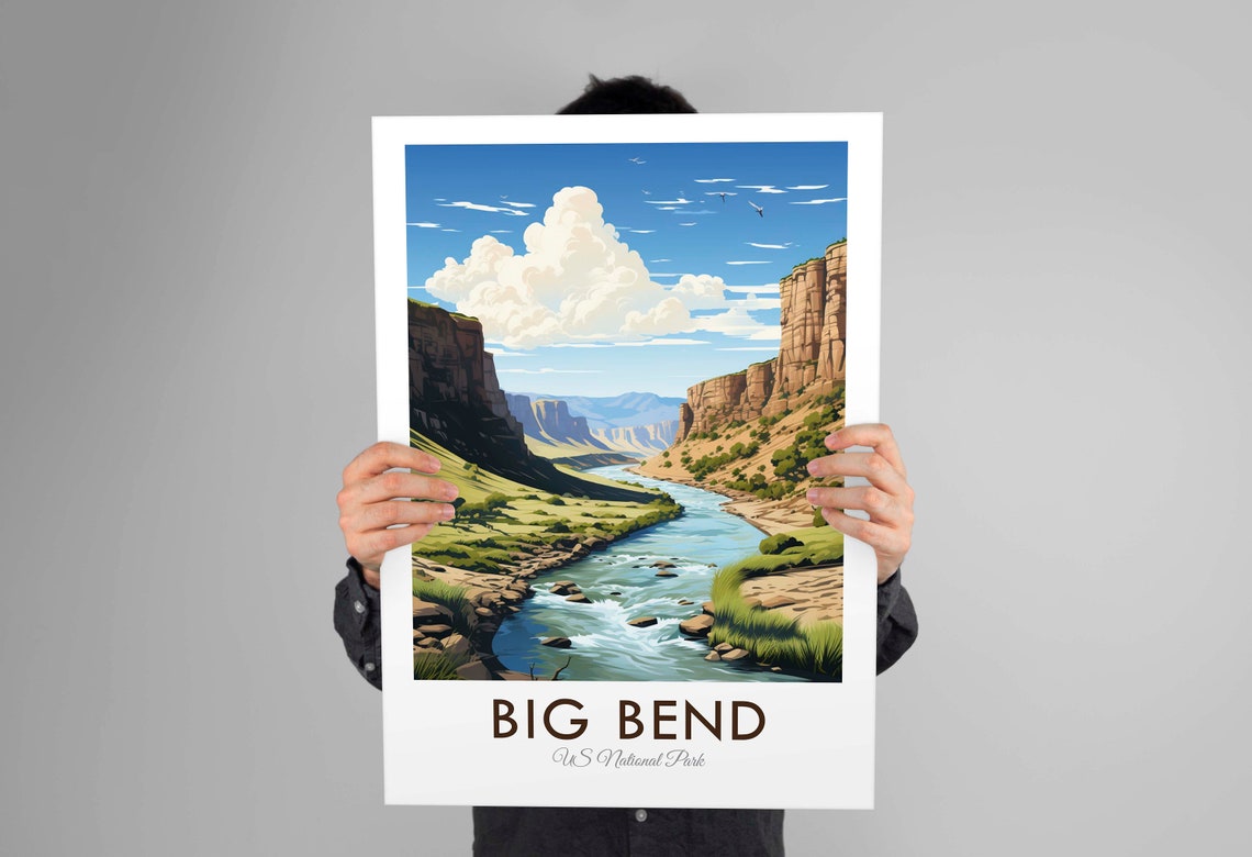 Big Bend National Park Texas River Canyon Desert View Poster - Image 2