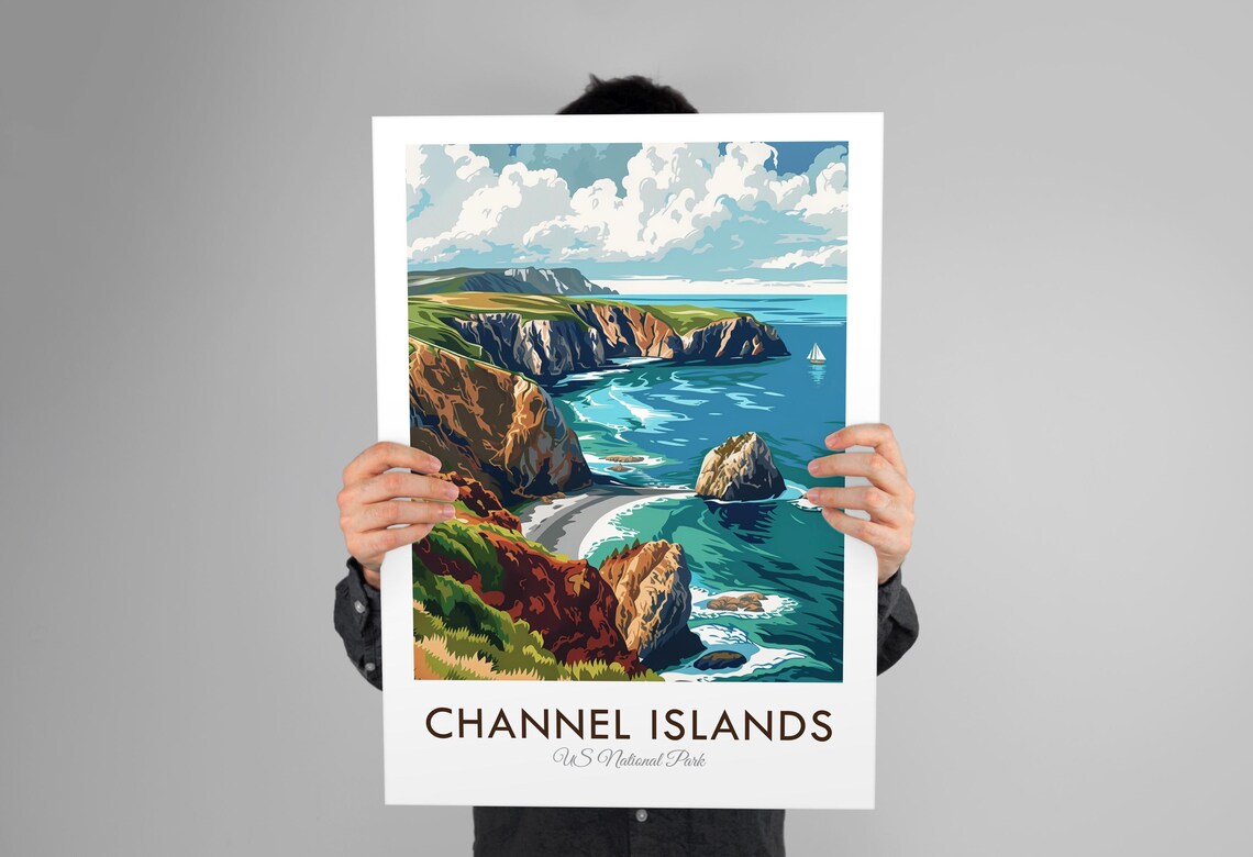 Channel Islands National Park Rugged Cliffs Sea Arch View Travel Poster - Image 3