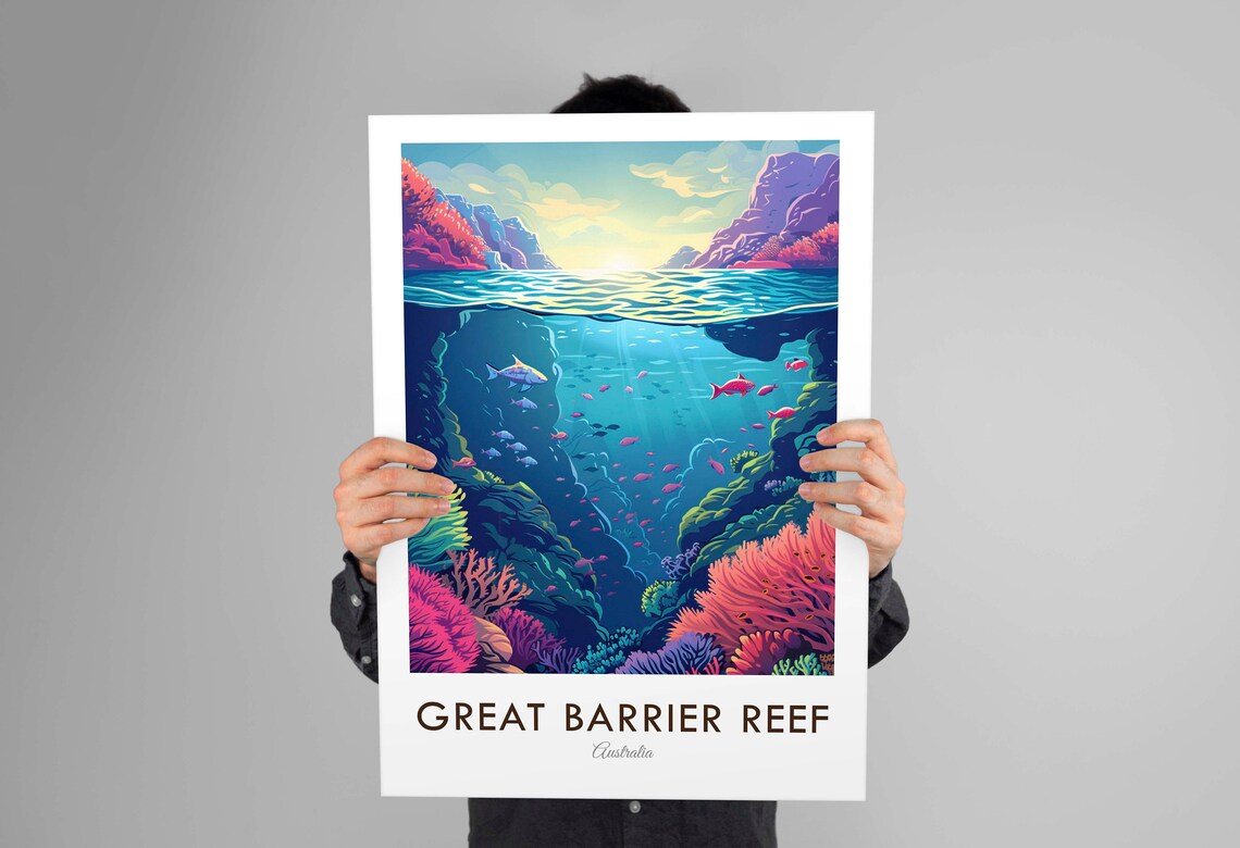 Great Barrier Reef Australia Vintage Travel Poster - Image 3