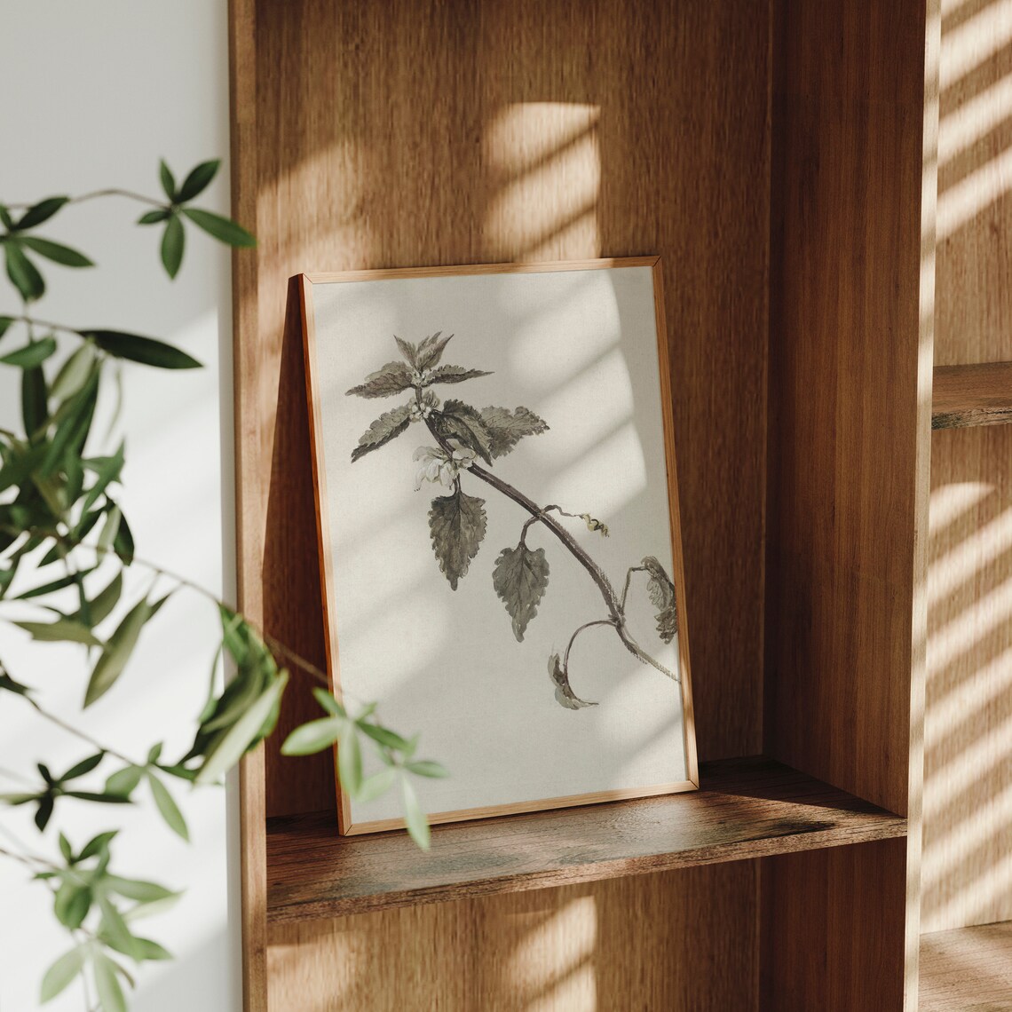 Vintage Botanical Branch Drawing, Art Print - Image 2