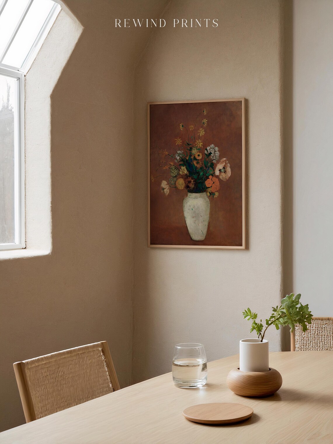 Vintage Still Life Painting Art, Warm Autumn Floral Print - Image 3