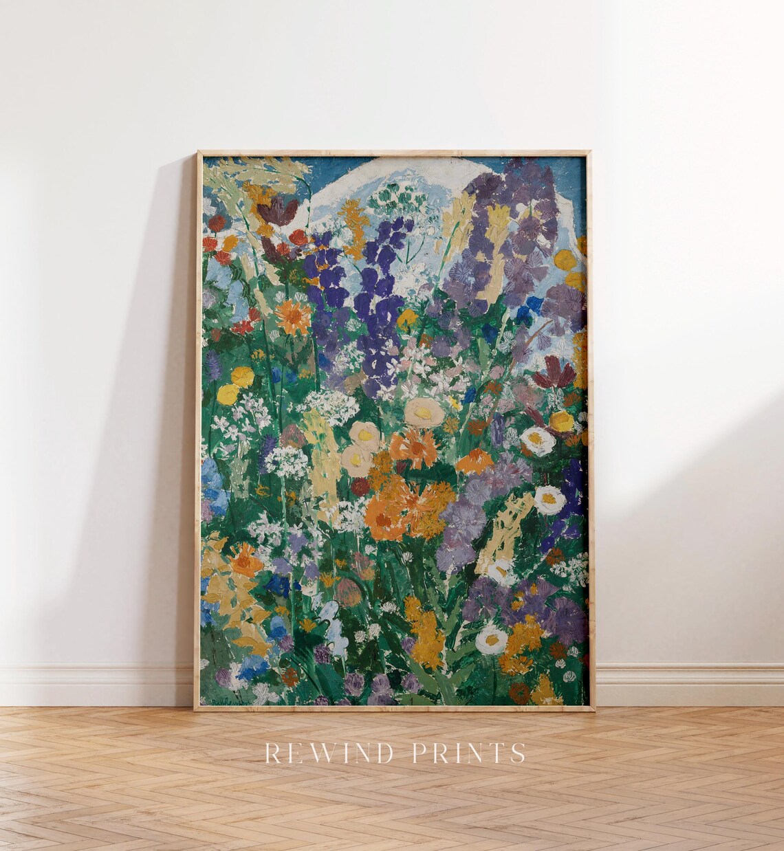 Colorful Wildflower Garden Bouquet Impressionist Oil Painting Wall Art - Image 5