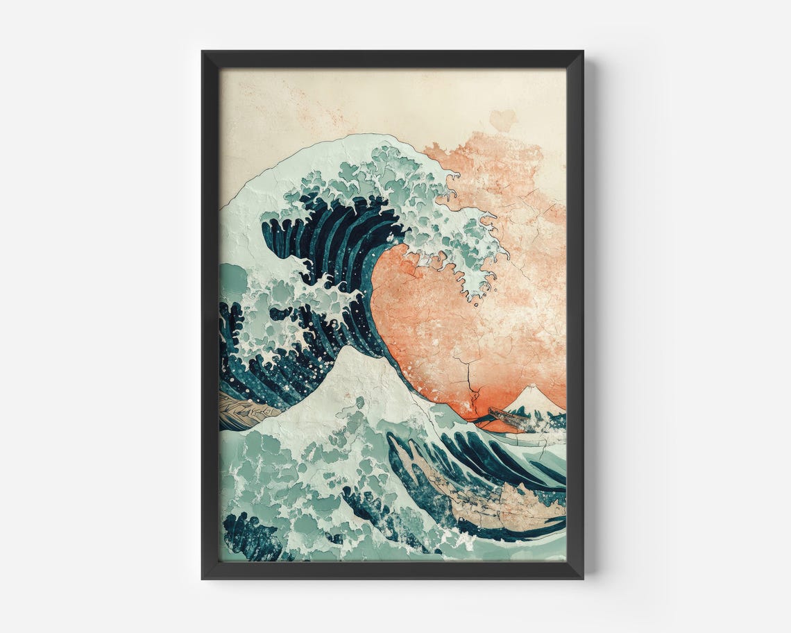 Katsushika Hokusai Great Wave Off Kanagawa Japanese Art Poster