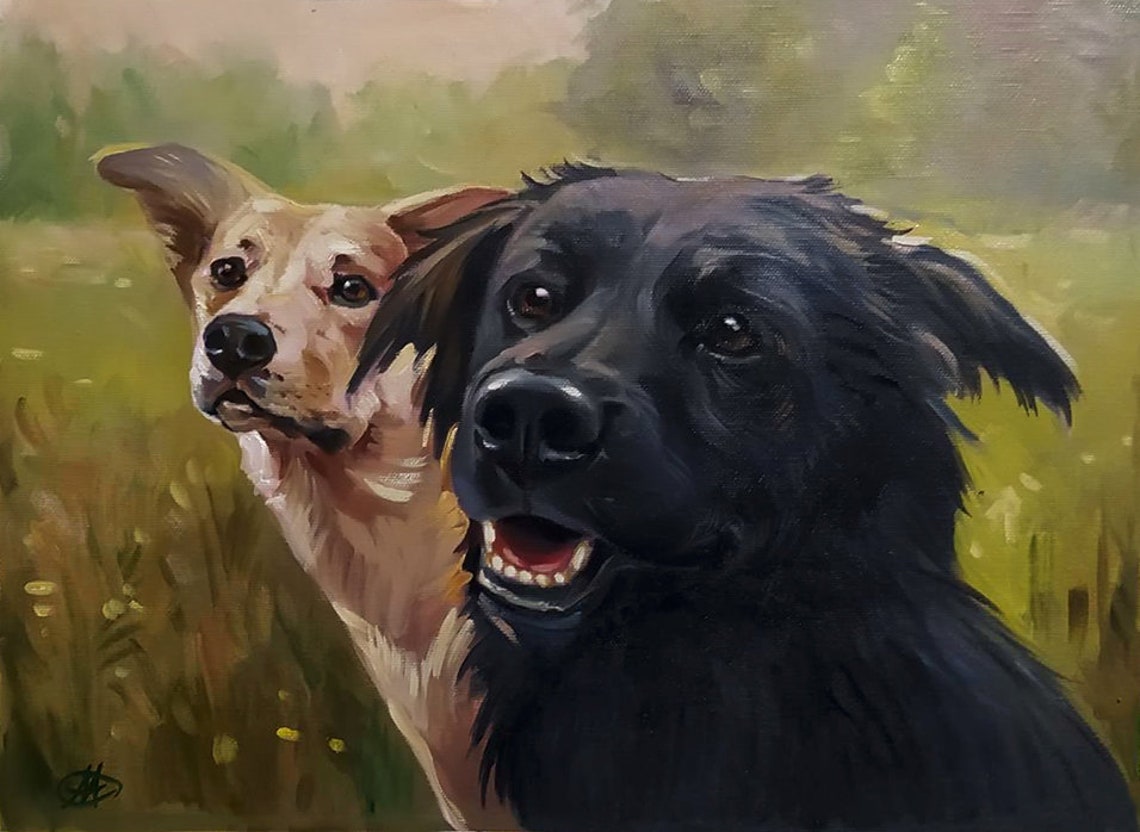 Portrait Of A Dog Portrait Of A Pet Personal Portrait Of A Dog Portrait Oil On Portrait Of A Handmade Pet Portrait As A Gift - Image 3