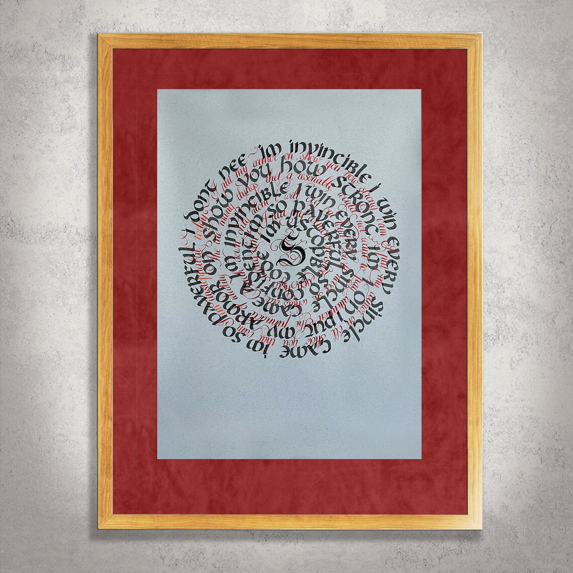 Handcrafted Calligraphy Paintings, European Scripts - Image 3