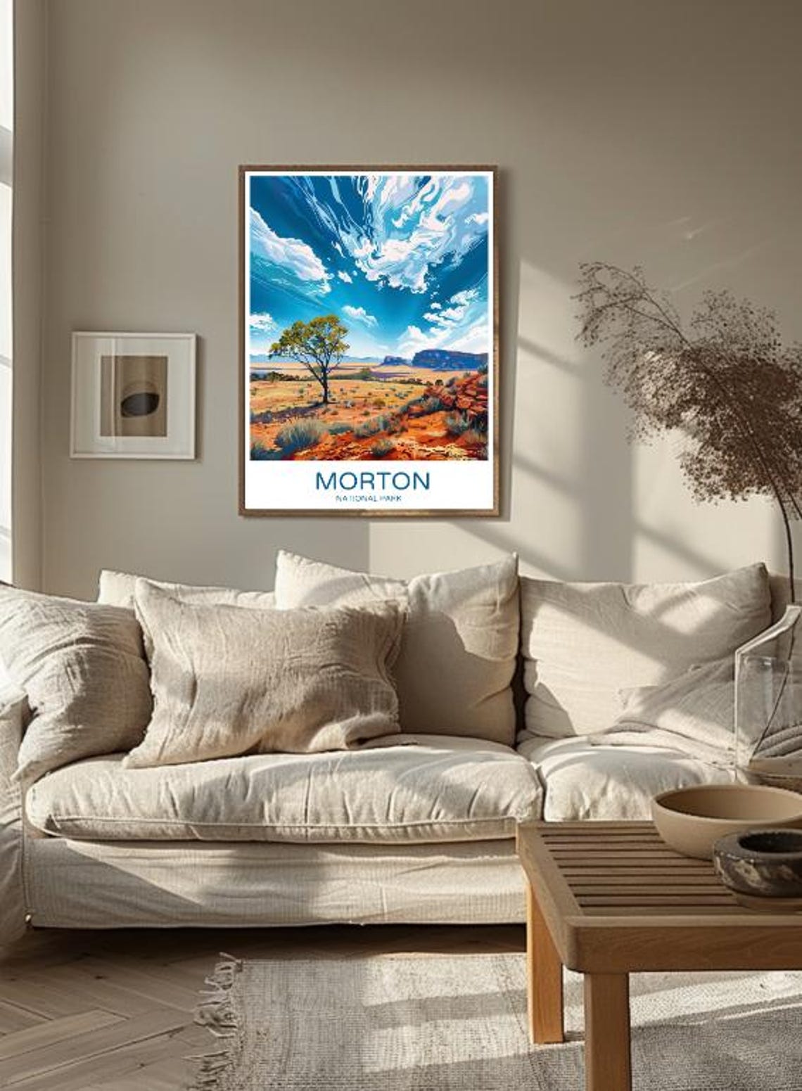 Morton National Park Australian Outback Red Cliffs Vintage Poster - Image 3