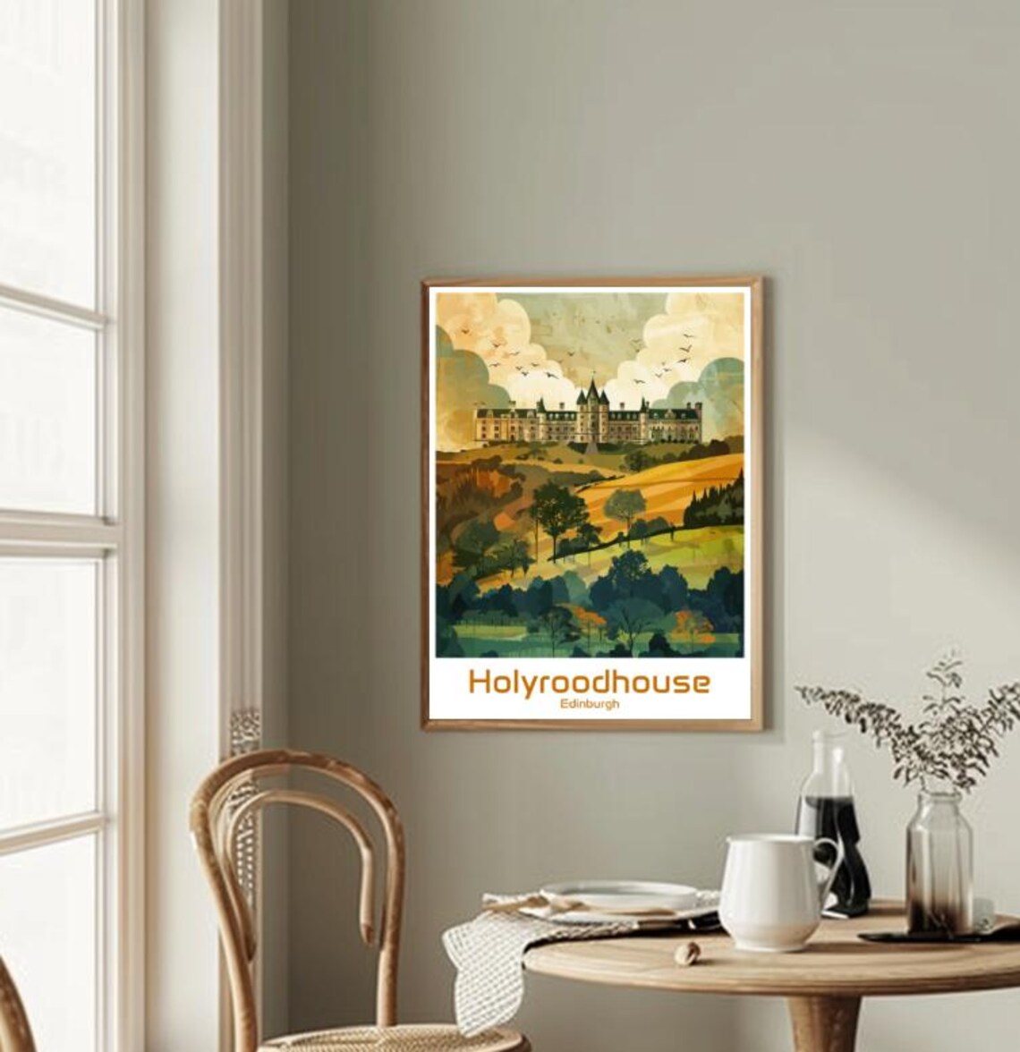 Holyroodhouse Edinburgh Golden Royal Palace Autumn Travel Poster - Image 2