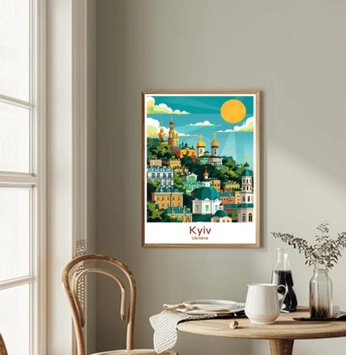 Kyiv Ukraine Golden Domed Churches Historic Cityscape Travel Poster - Image 2