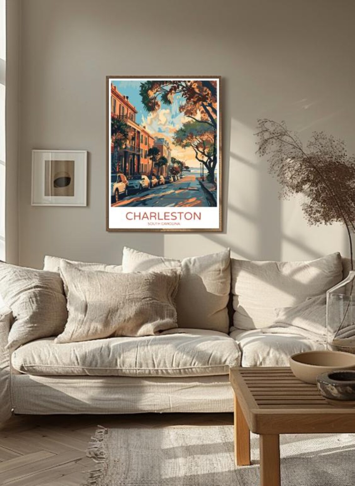 Charleston South Carolina Historic Street Sunset Vintage Travel Poster - Image 3