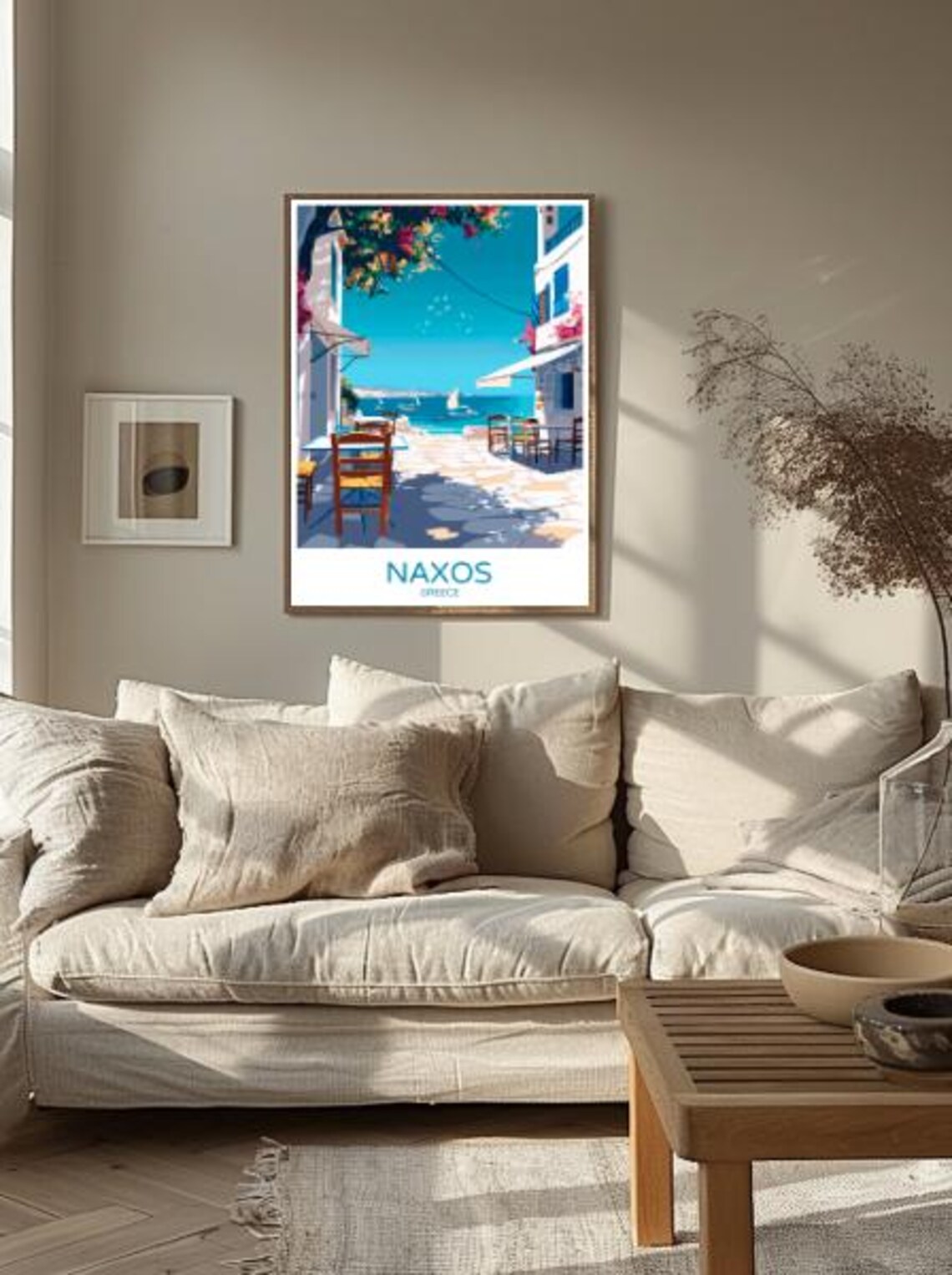 Naxos Greece Charming Seaside Taverna Alley Aegean Island Poster - Image 2